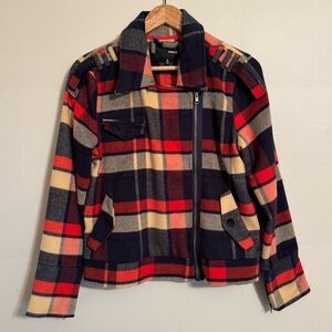 Plaid Zip-Up Jacket